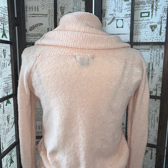 Trouve Cowl Neck Off the Shoulder Sweater In Blush - Picture 7 of 8